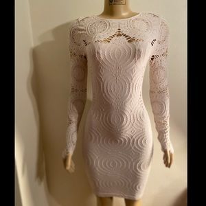 Cream Long sleeve Dress M/L